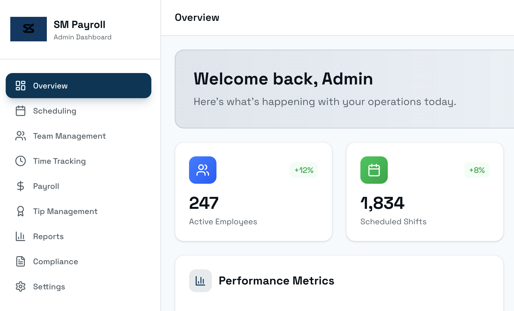 Smart Scheduling Dashboard